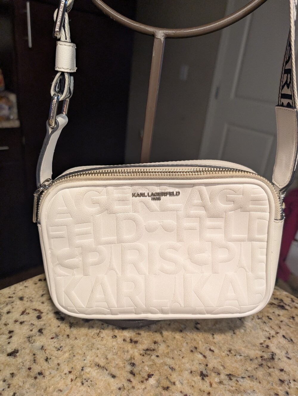 Karl Lagerfeld Paris Maybelle Crossbody Bag Winter White